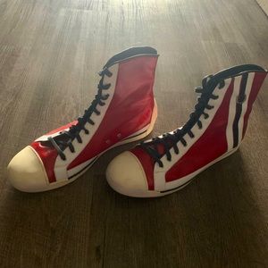 Red Gucci patent boot mens size 9.5G